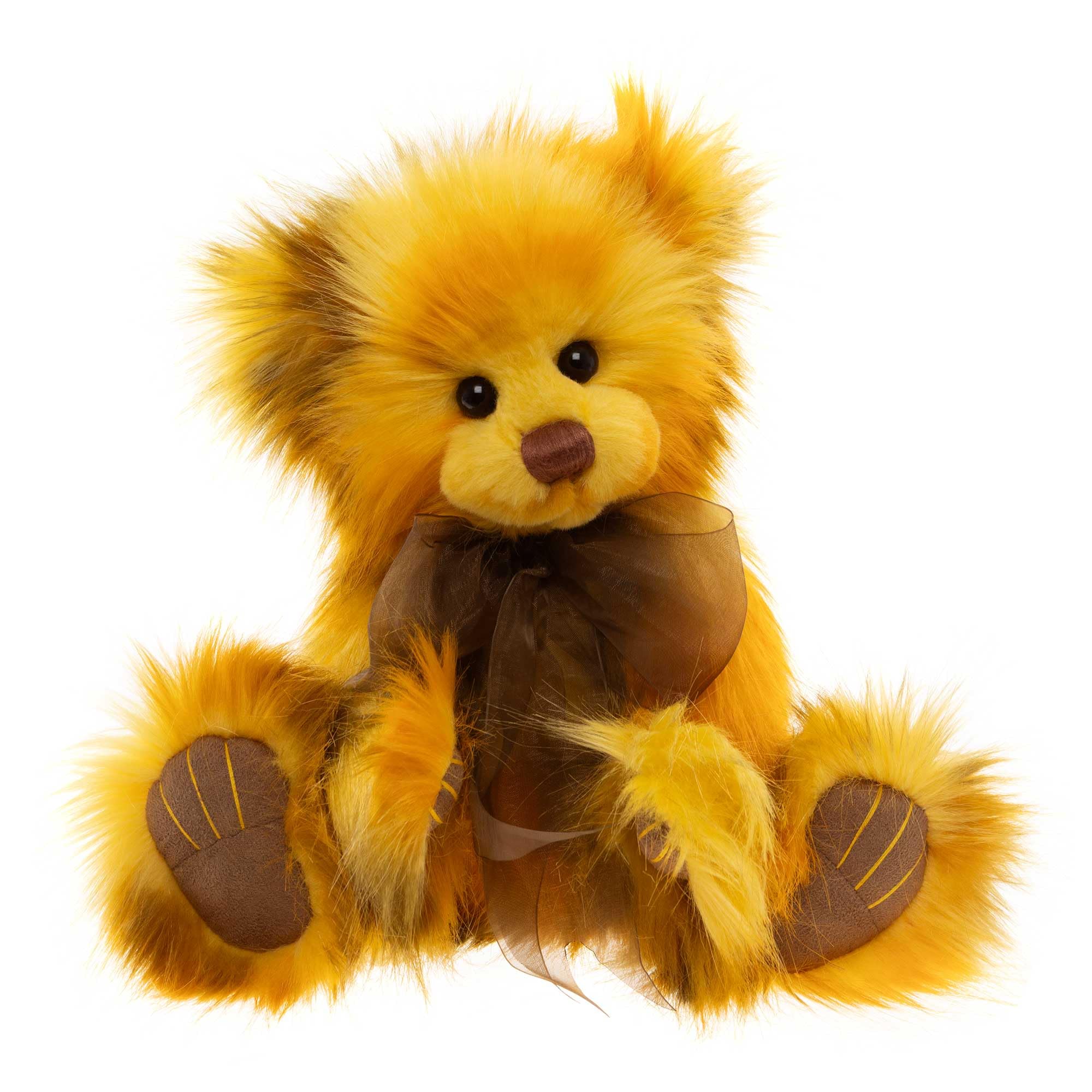 Charlie Bears Cuddlesworth | Five-Way Jointed Plush Cute Yellow Orange Plush Collectable