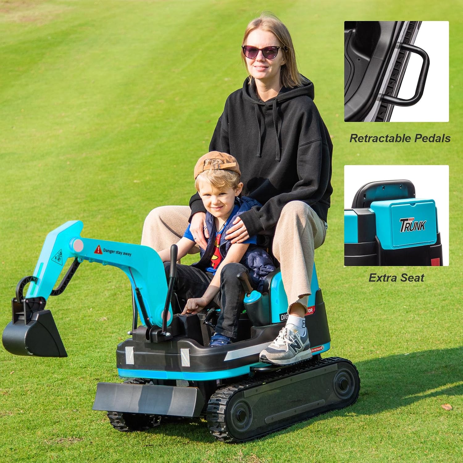 JOYLDIAS 360 Degree Rotating Ride On Excavator and Chile | Ubuy