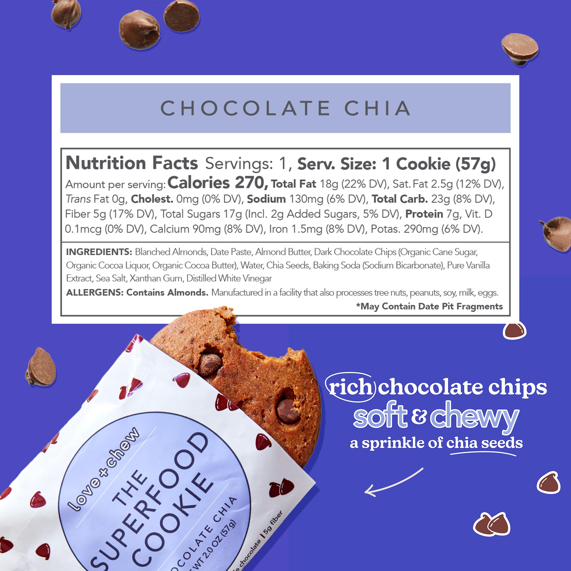 Amazon.com: Love + Chew Superfood Soft Baked Vegan Cookies, Gluten