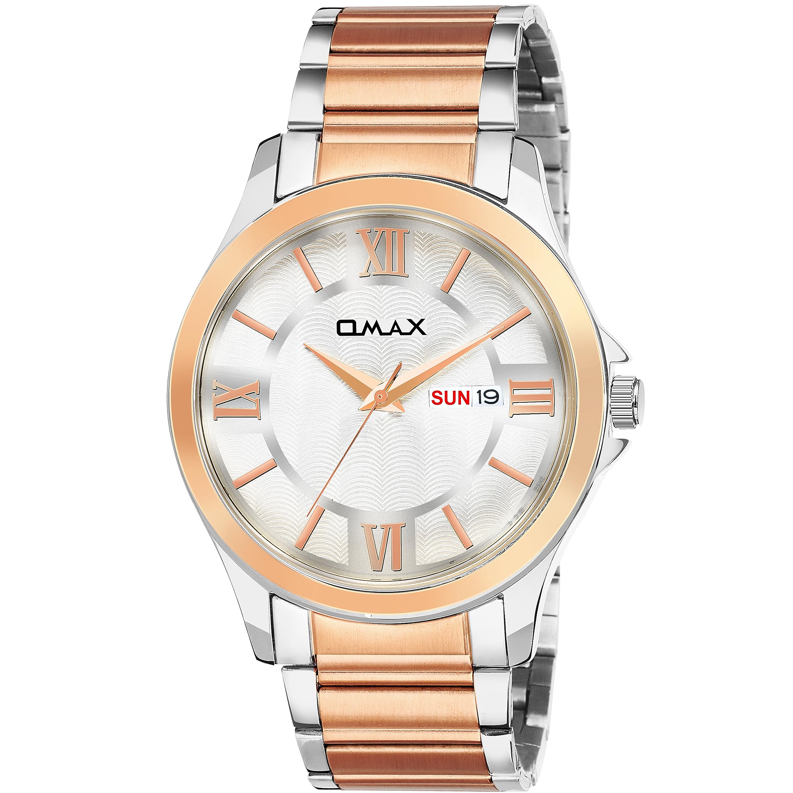 OMAX Analog Silver Dial Gold Steel Strap Rich Classic Look Watch for Men- Durable case, Fashionable Watch-BGS6515 (Silver_B) (B09YHMCT5S) Amazon Price History, Amazon Price Tracker