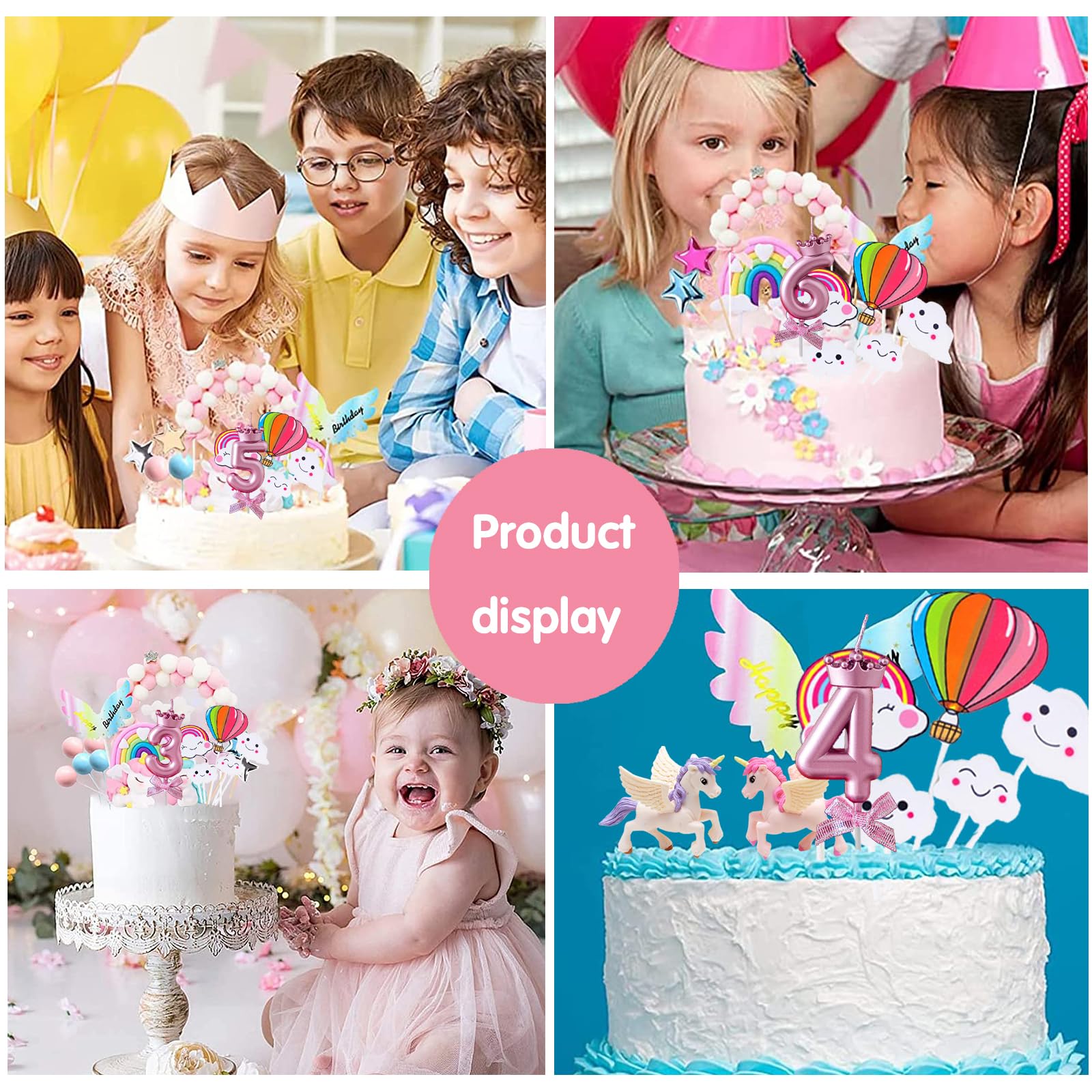 Décoration De Gâteau Arc-en-ciel Licorne : Décoration De Fête D'anniversaire Fondant - France