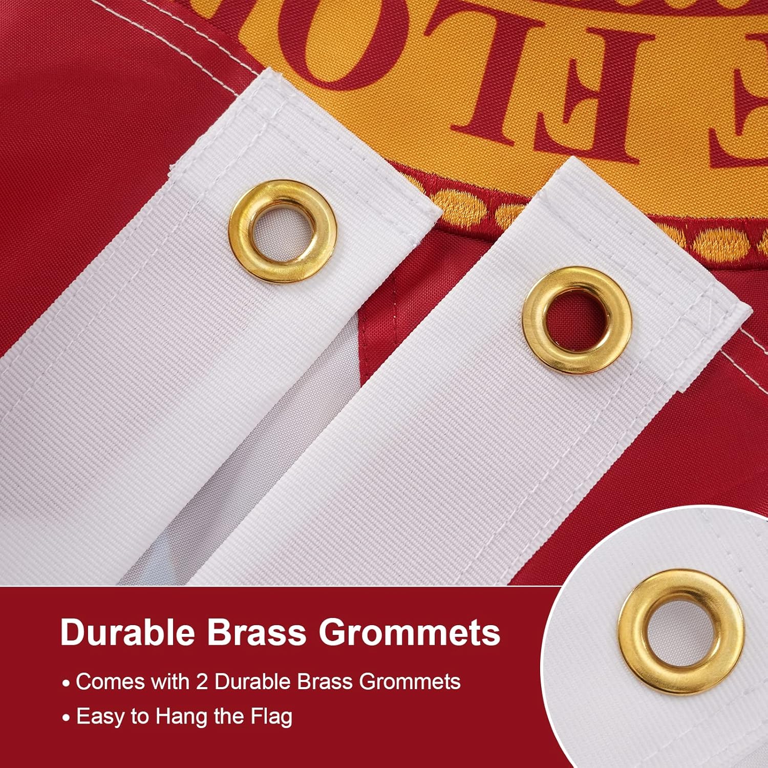 SYII Florida Flag 5x8 Ft, Embroidery State of Floride FL Sunshine Flags with 2 Brass Grommets, Heavy Duty Polyester Outdoor Banner