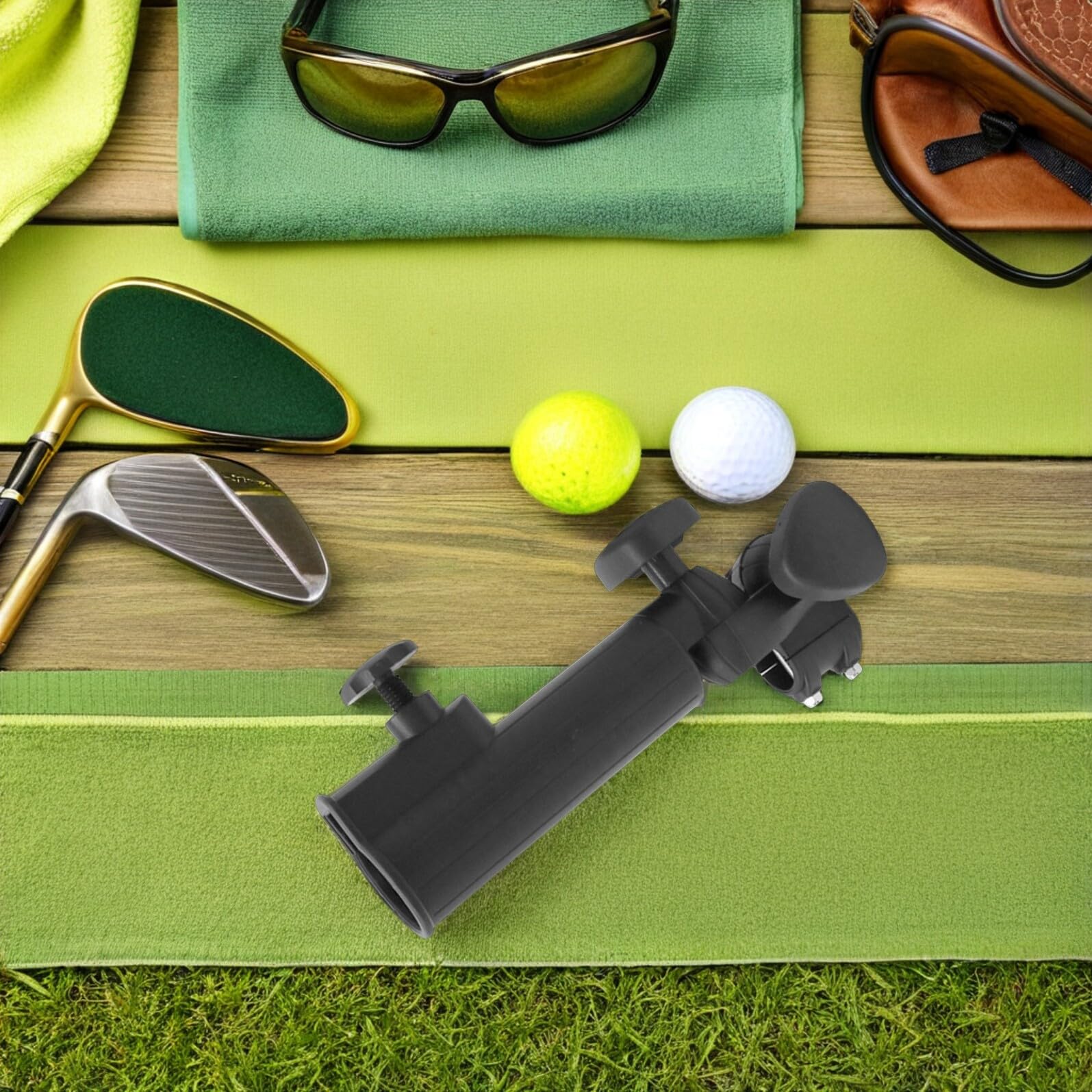 Anneome 2 Stück Verstellbarer Regenschirmhalter für Golf Trolley Wetterfest Stabiler Schirmständer für Kinderwagen Strandstuhl Mobilitätsroller