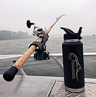 Vista 6 de Fishoholic Regalo de pesca – Vaso de acero inoxidable de doble pared – 20 onzas, 30 onzas y 36 onzas