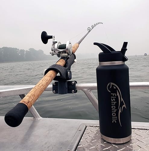 Miniatura 6 de Fishoholic Regalo de pesca – Vaso de acero inoxidable de doble pared – 20 onzas, 30 onzas y 36 onzas