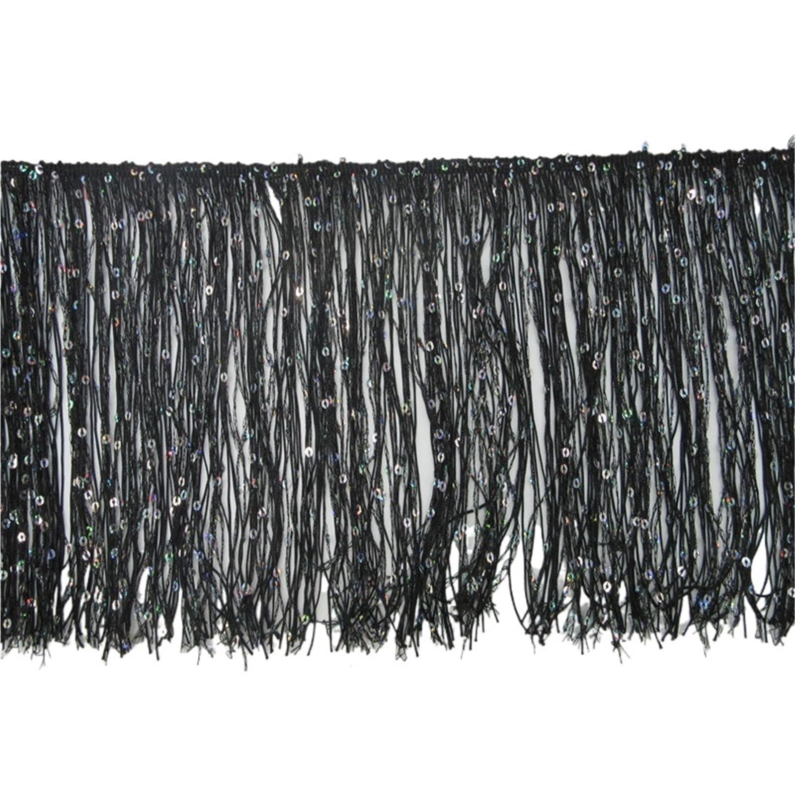 Tassel Fringe Trim 1 Yards/lot Fringe Lace Tassel Ribbon Sew Latin Dress Stage Garment Curtain DIY Sewing Accessories Sequins Trim(Color 2)