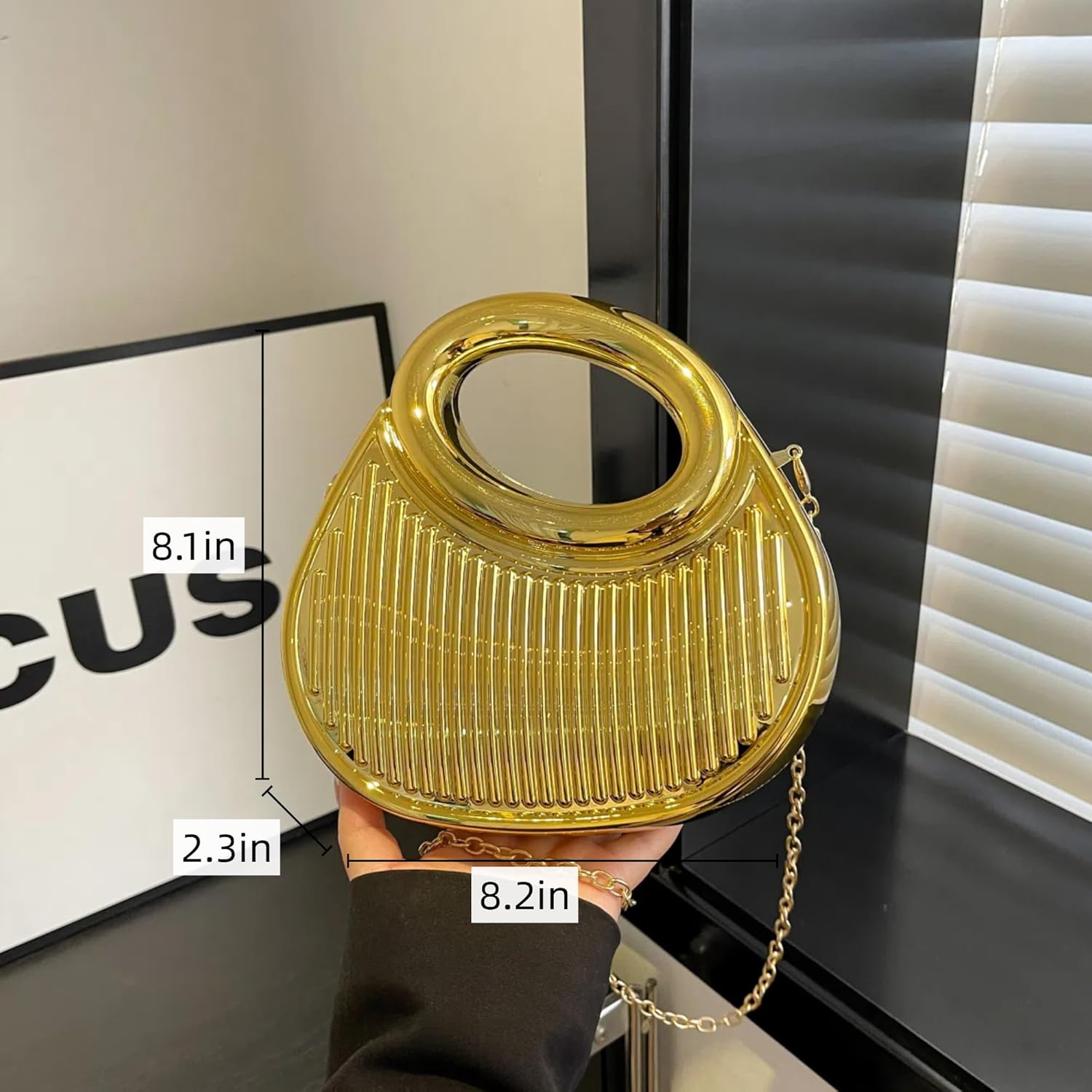 Acrylic Evening Clutch Bag for Women Small Cute Handbag Crossbody Purse Trendy Evening Purse for Party Cocktai - Image 4