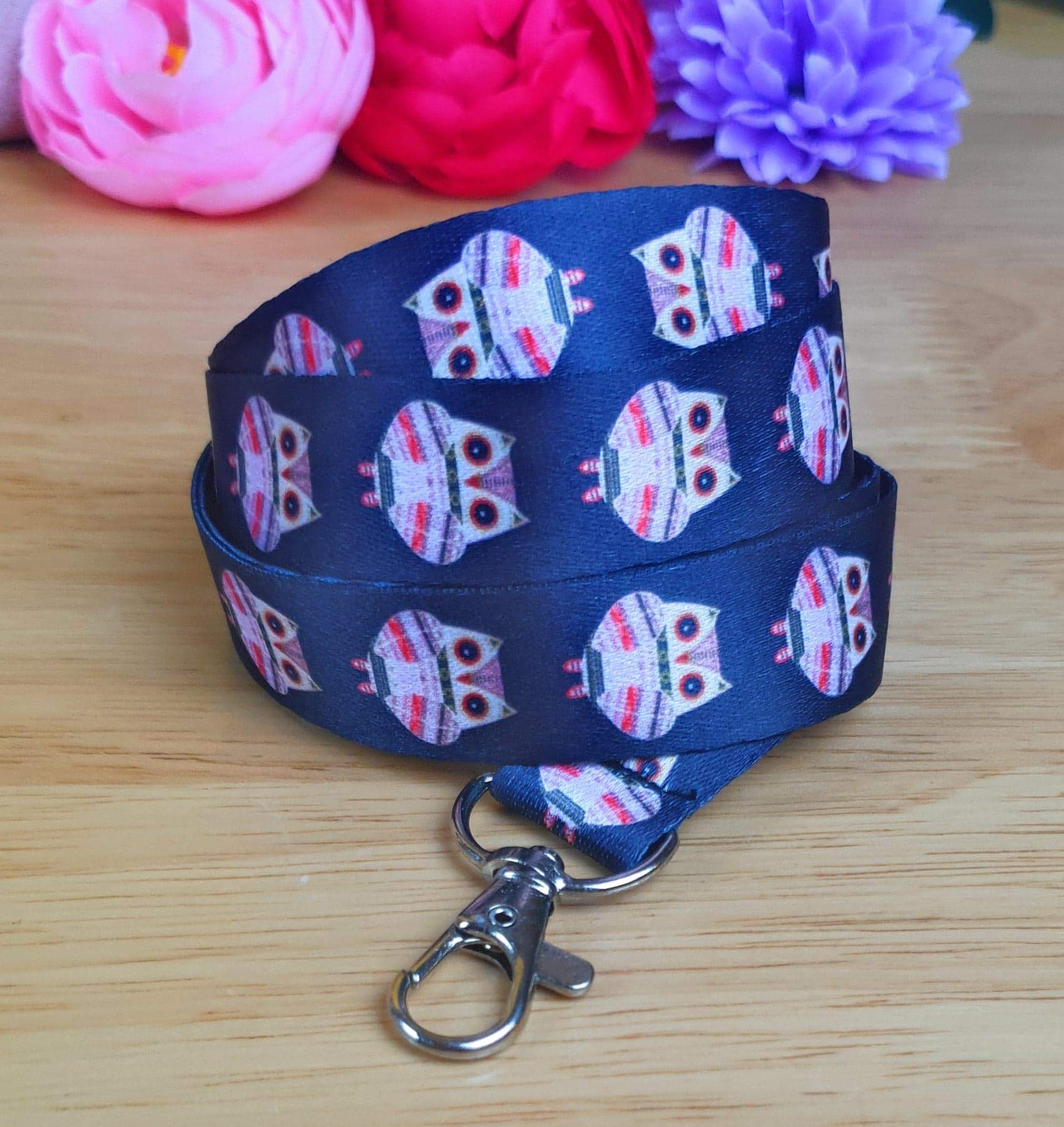 2 X Spirius Flowers In Black Breakaway Lanyard Neck Strap And Black ID - Foto 9