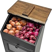 Vista 3 de Peaceful Classics Caja de Madera para Almacenamiento de Papas, Contenedores de Pan de Madera, Contenedor Decorativo y para Cebollas, Contenedor