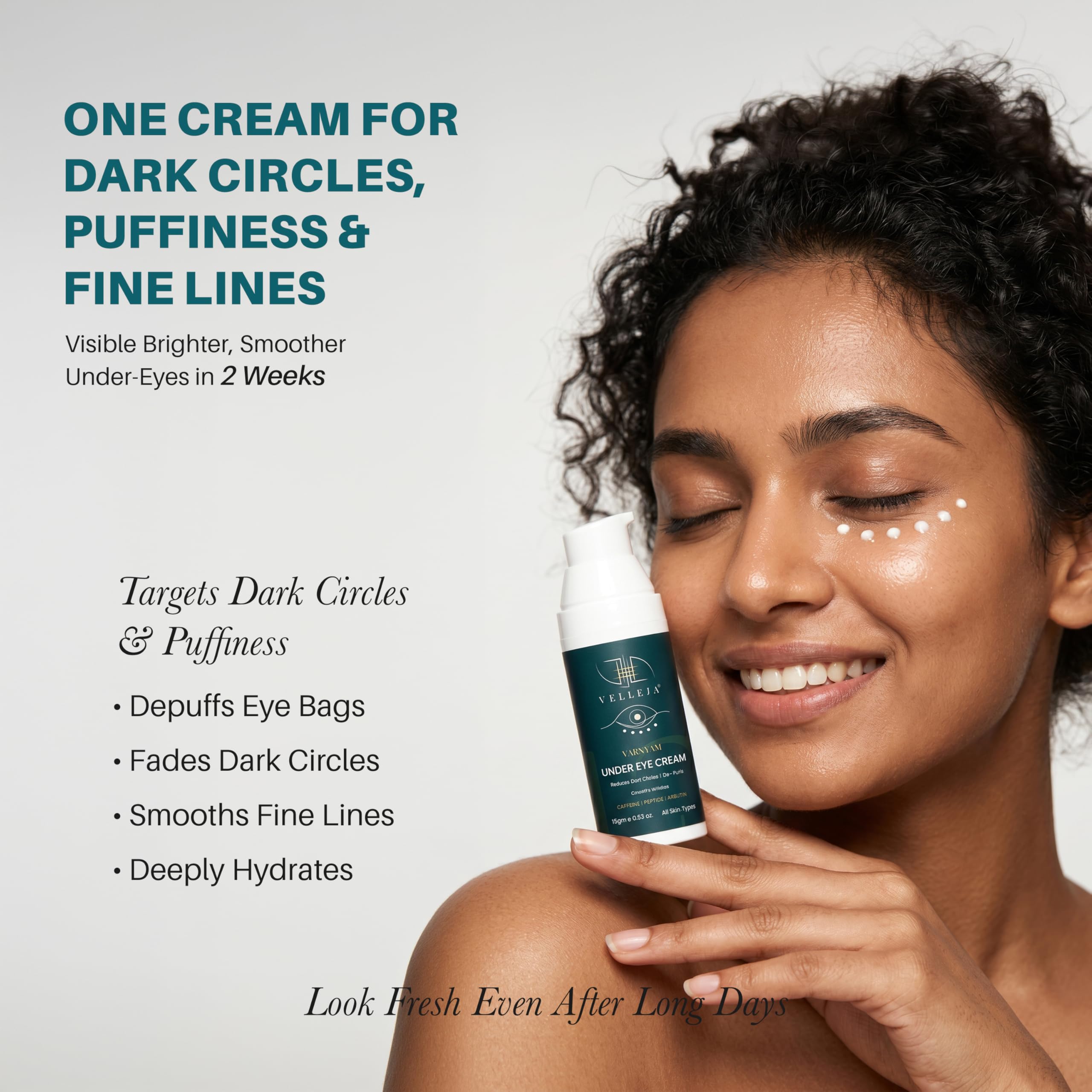 Under Eye Cream for Dark Circles I 5% Peptides, 4% Caffeine & 3% Bakuchiol | Reduces Puffiness & Fine Lines | Eye Serum for Men & Women — Amazon image 6