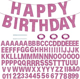 116 Pcs DIY Glitter Customizable Banner Kit Custom Banner Including 111 ...