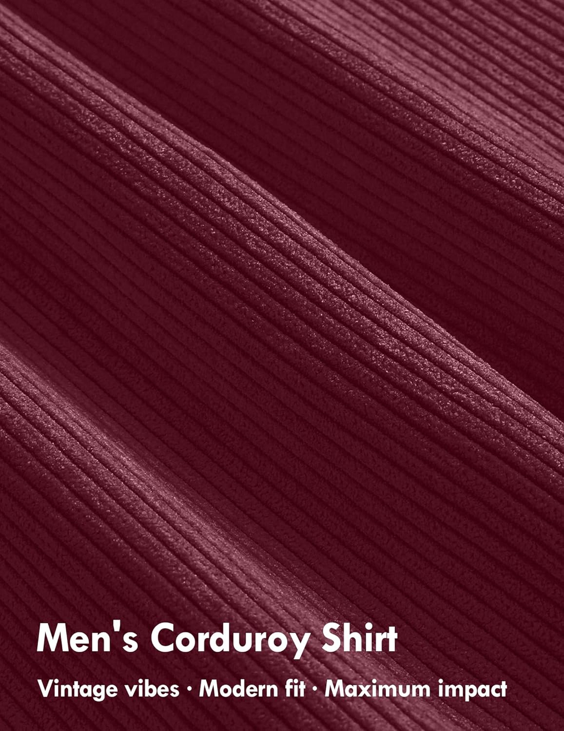 ZAFUL Corduroy Shirt for Men Pullover Long Sleeve Polo Shirt Casual Work Collared Shirt with Pocket Half Button Up Top - Image 3