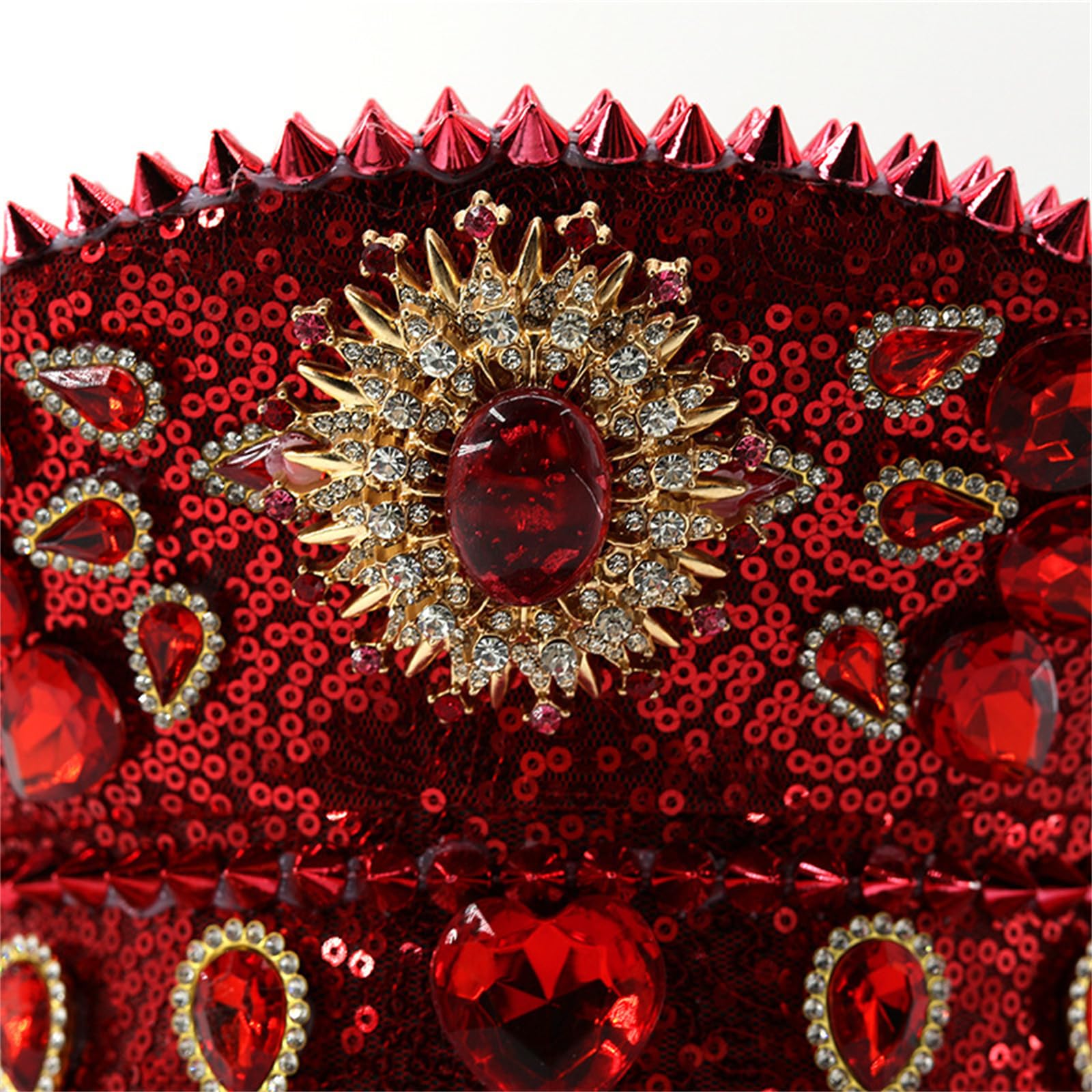 Cappello a cilindro con strass e borchie a tesa larga per giovani adulti a tema per feste a tema musicali, festival, servizi fotografici, puntelli