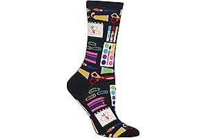 Hot Sox Women's Art Supplies Fashion Crew Socks