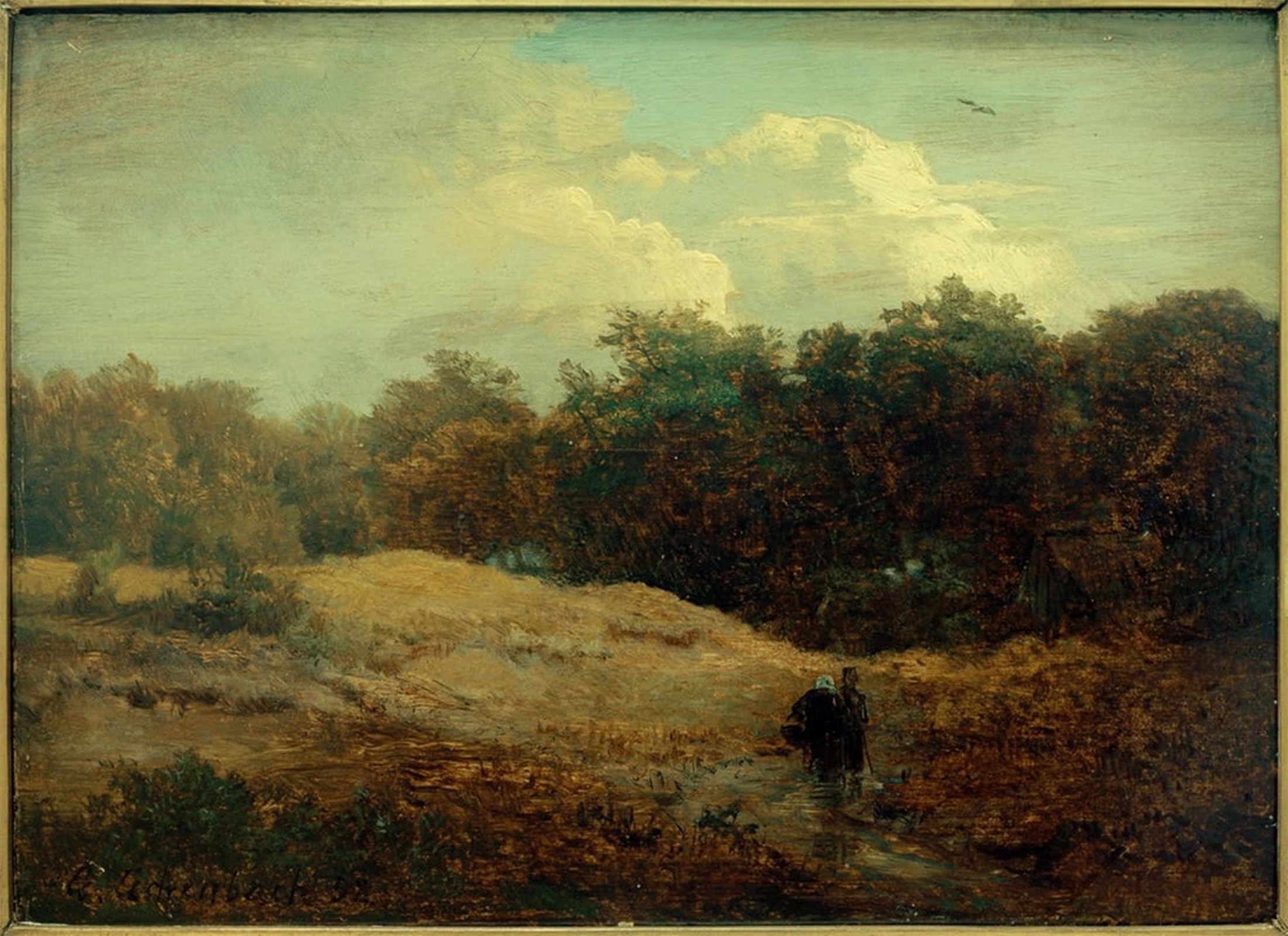 POSTERIIk Vintage Art Print Images Pictures Print Waldessaum by Achenbach Modern Colour Posters for Office Home Decor 60x90cm
