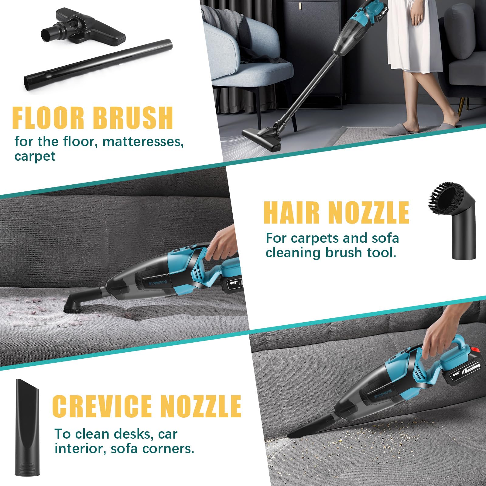 Flex Makita Aspirapolvere A Batteria Makita CL121DZ - Senza Batteria, Con Ugelli E Accessori, Nuovo Utensile Makita 18V Li-Ion - Foto 8