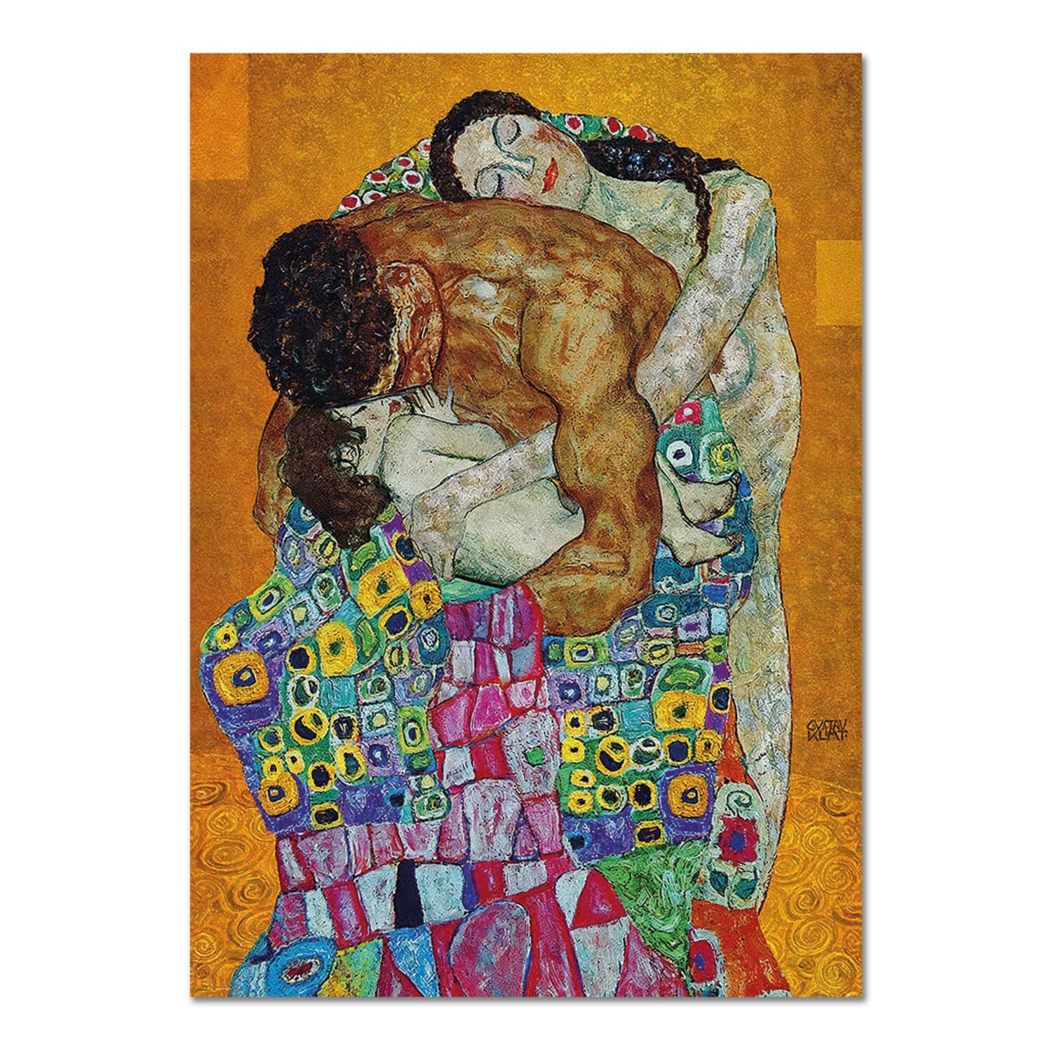 Quadro Su Tela Gustav Klimt Lacrime Dorate - 70x100 Cm, Pronto Da Appendere, Made In Italy - Foto 4