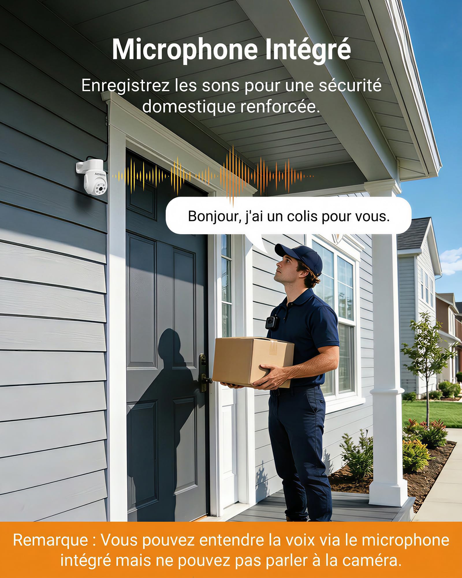 Anlapus Pack 1 Caméra de Surveillance 5MP pour Extérieure