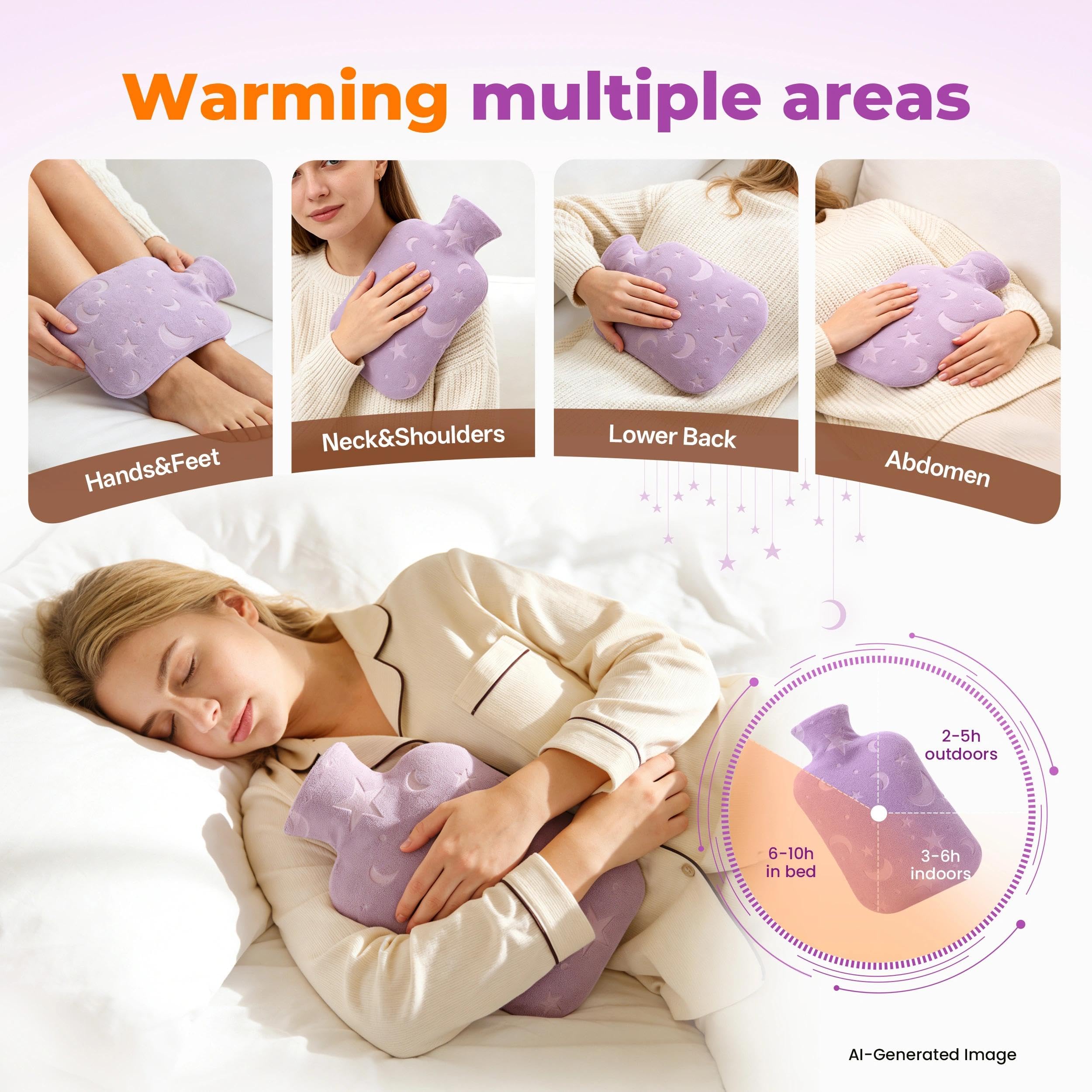 Hot & Cold Water Bottle - Pain Relief & Warmth -4 Hot & Cold Water Bottle - Pain Relief & Warmth -4