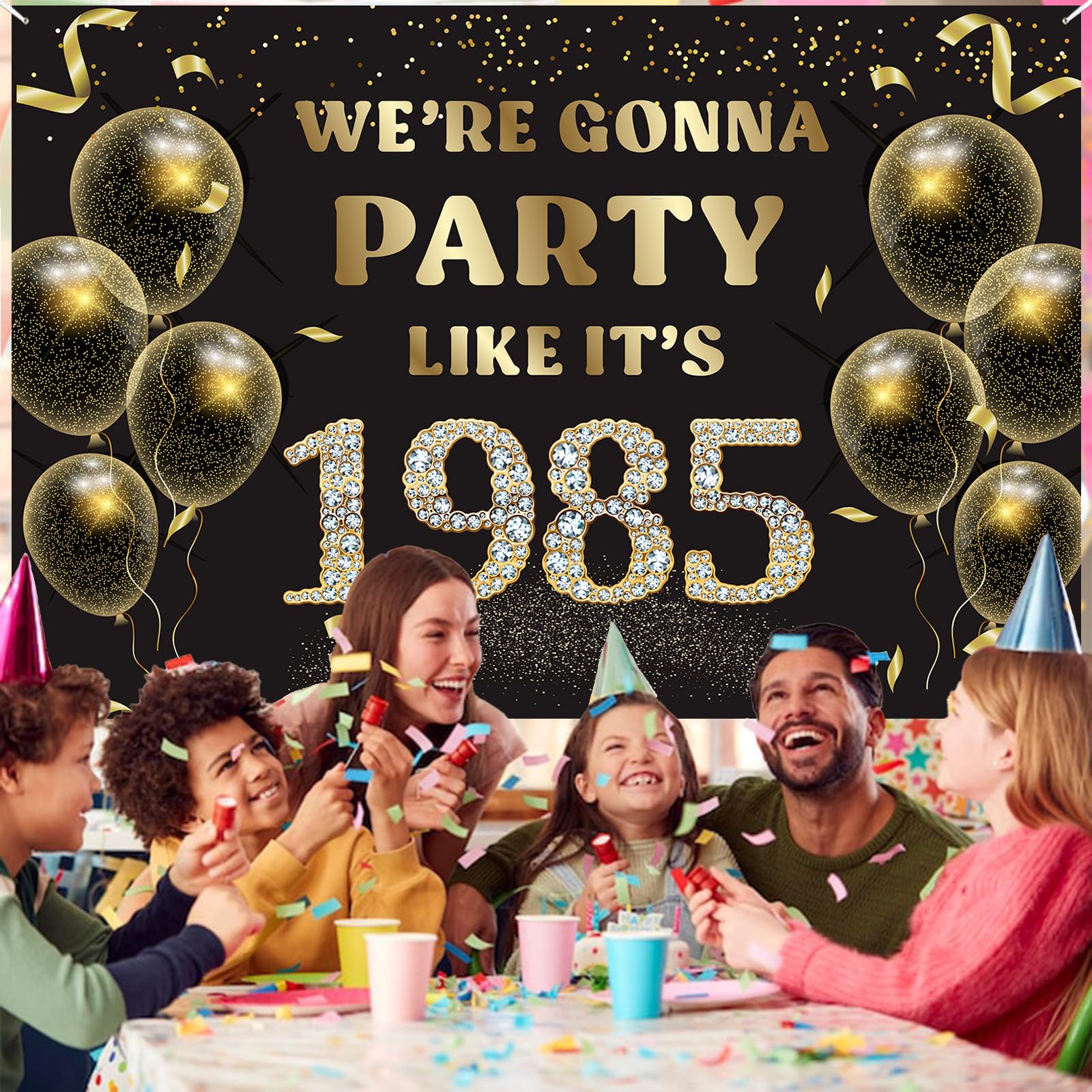 Amazon.com: We're Gonna Party Like It's 1985 Birthday Banner