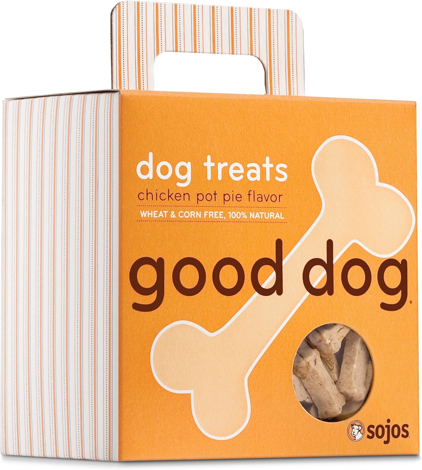 Sojos Natural Pet Food Good Dog Crunchy Natural Dog Treats Chicken Pot Pie Flavor 8 oz