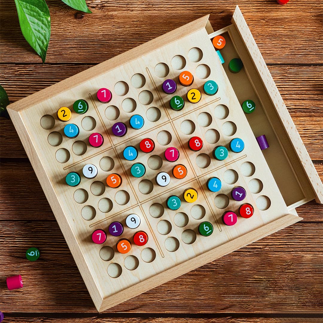 Dal Negro - Our Sudoku - Juego de Mesa de Madera, Apto para niños 8+ y Toda la Familia, 2 o más Jugadores, Talla única, 54112