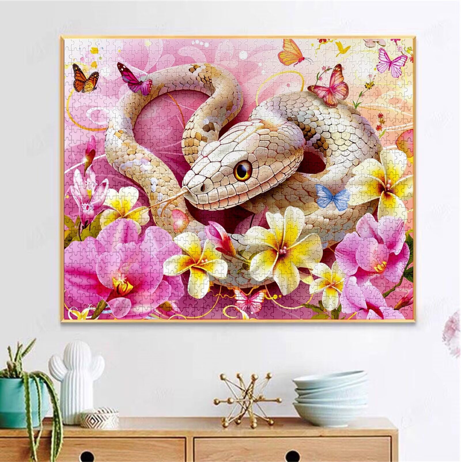 Puzzle 5000 Pezzi, 3 4 5 Anni Puzzle Fiore 6 7 8 Anni Giochi Educativi Sostenibili Con Motivi Per Adulti Da Gioco in Legno Di Alta Qualità Jigsaw Serpente per Gioco Familiare, 2026 Regalo Natale H-323