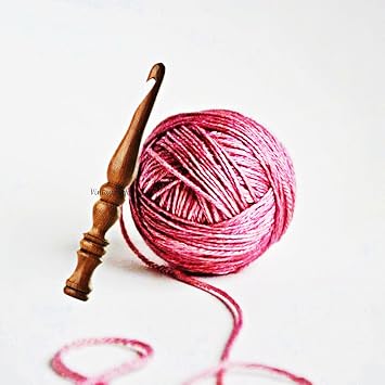 Wooden Crochet Hook Ergonomic Handmade for Arthritic Hands Crochet Hook Sustainable, Lightweight & Easy Grip Crochet Tools Sheesham Wood Antique Brown Size 6 MM