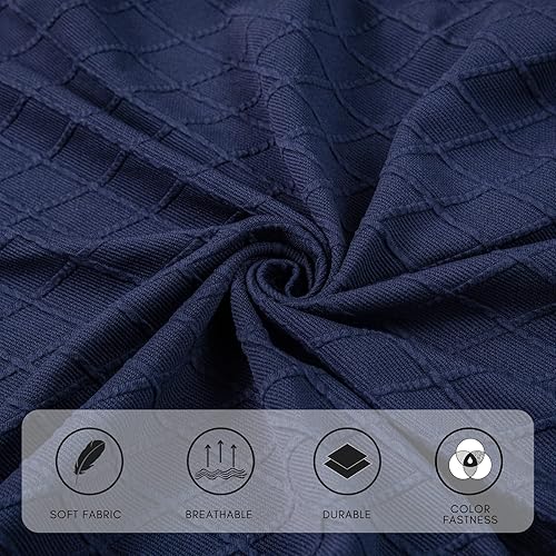 Miniatura 3 de SearchI Funda elástica para banco de comedor, fundas de banco duraderas y lavables, fundas de asiento rectangulares para comedor, sala de estar,