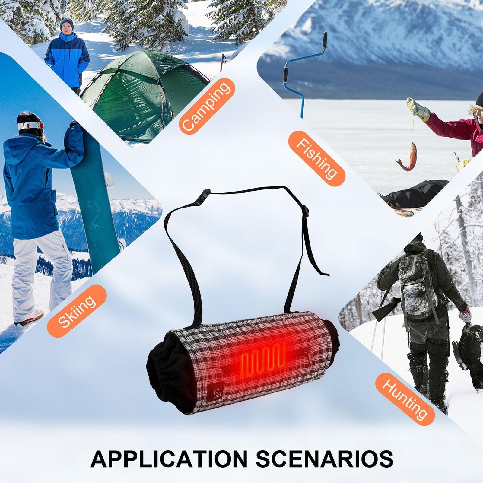 Scaldamani elettrico, con batteria ricaricabile, ricaricabile tramite USB, lungo di riscaldamento, scaldamani portatili, scaldamani invernali per donne, uomini, Raynauds, caccia, golf, campeggio | Riscaldatori riscaldanti per fotografia all'aperto, campeg