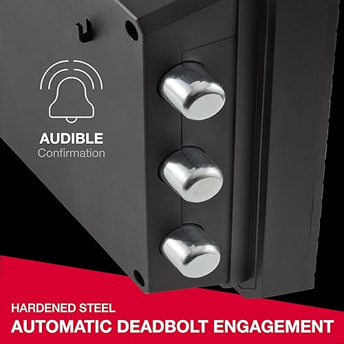 Miniatura 3 de SentrySafe Caja fuerte grande ignífuga e impermeable con teclado digital retroiluminado y llave de anulación para pasaportes, dinero, joyas, 0.81