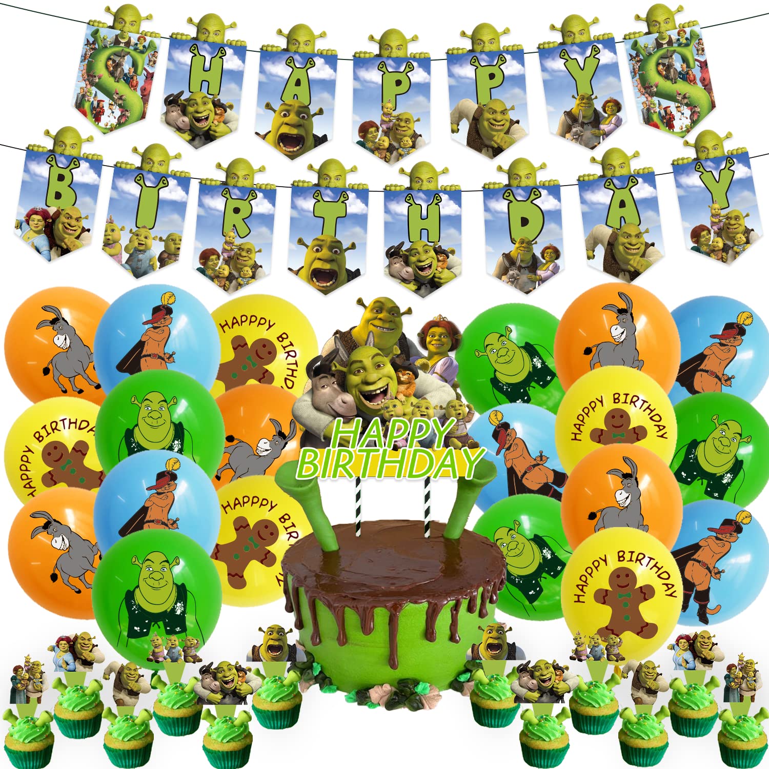 Buy Shrek Birthday Party Decorations Shrek Party Supplies for Boys