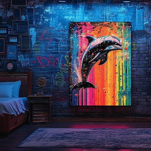 Miniatura 351 de ANRUOXI Graffiti - Lienzo decorativo para pared, diseño abstracto retro, pintura urbana moderna, póster de decoración de pared de zapatos para