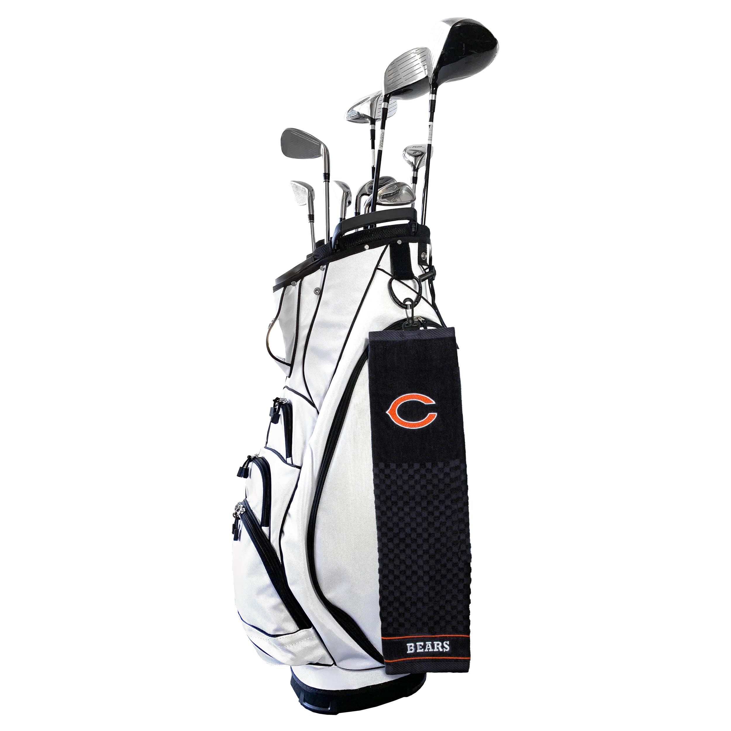 Team Golf, NFL-Golfhandtuch mit gesticktem Logo und strukturierter Reinigungsfläche im Karodesign