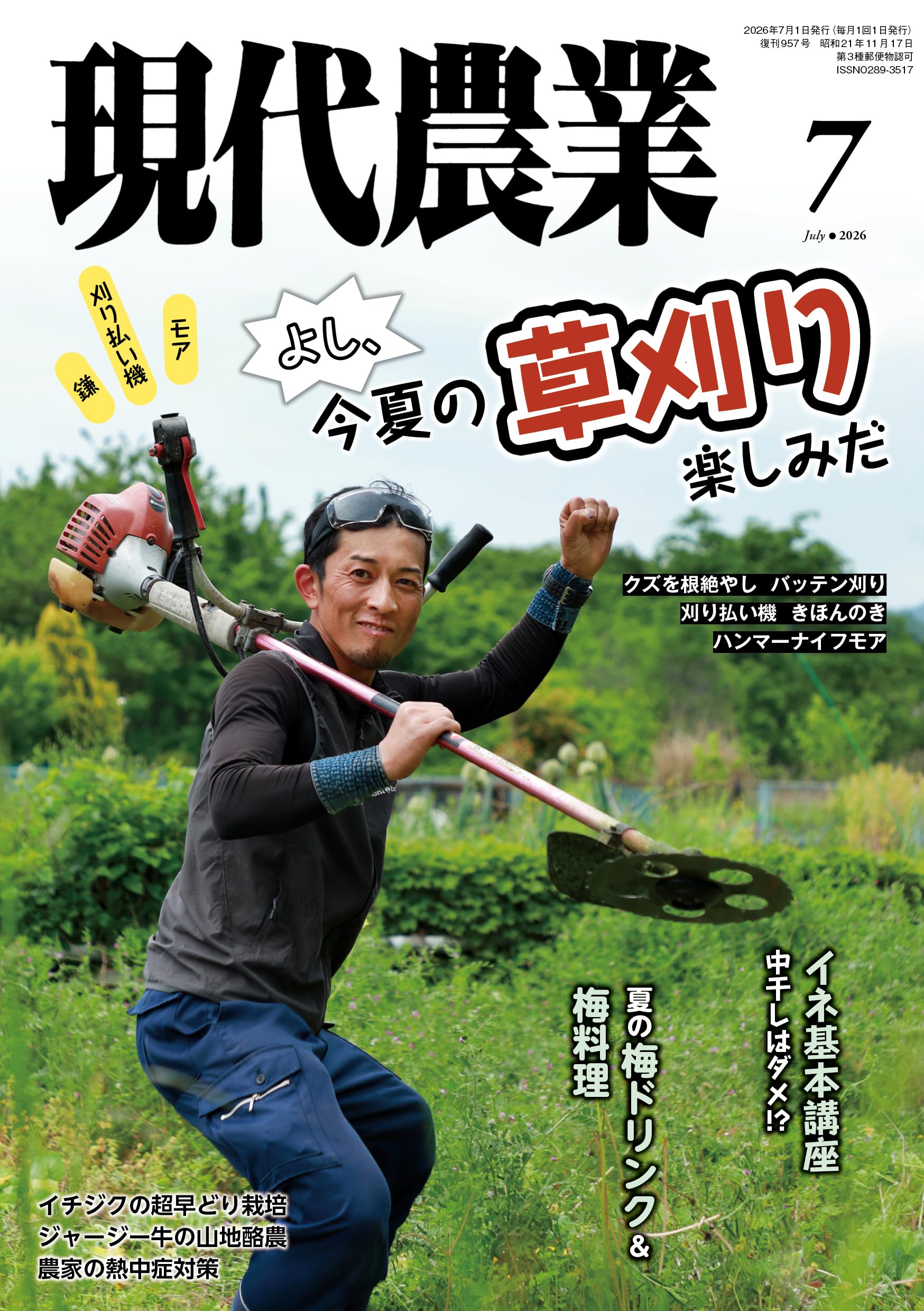 Amazon.co.jp: 現代農業: 鎌、刈り払い機、モア よし、今夏の草刈り