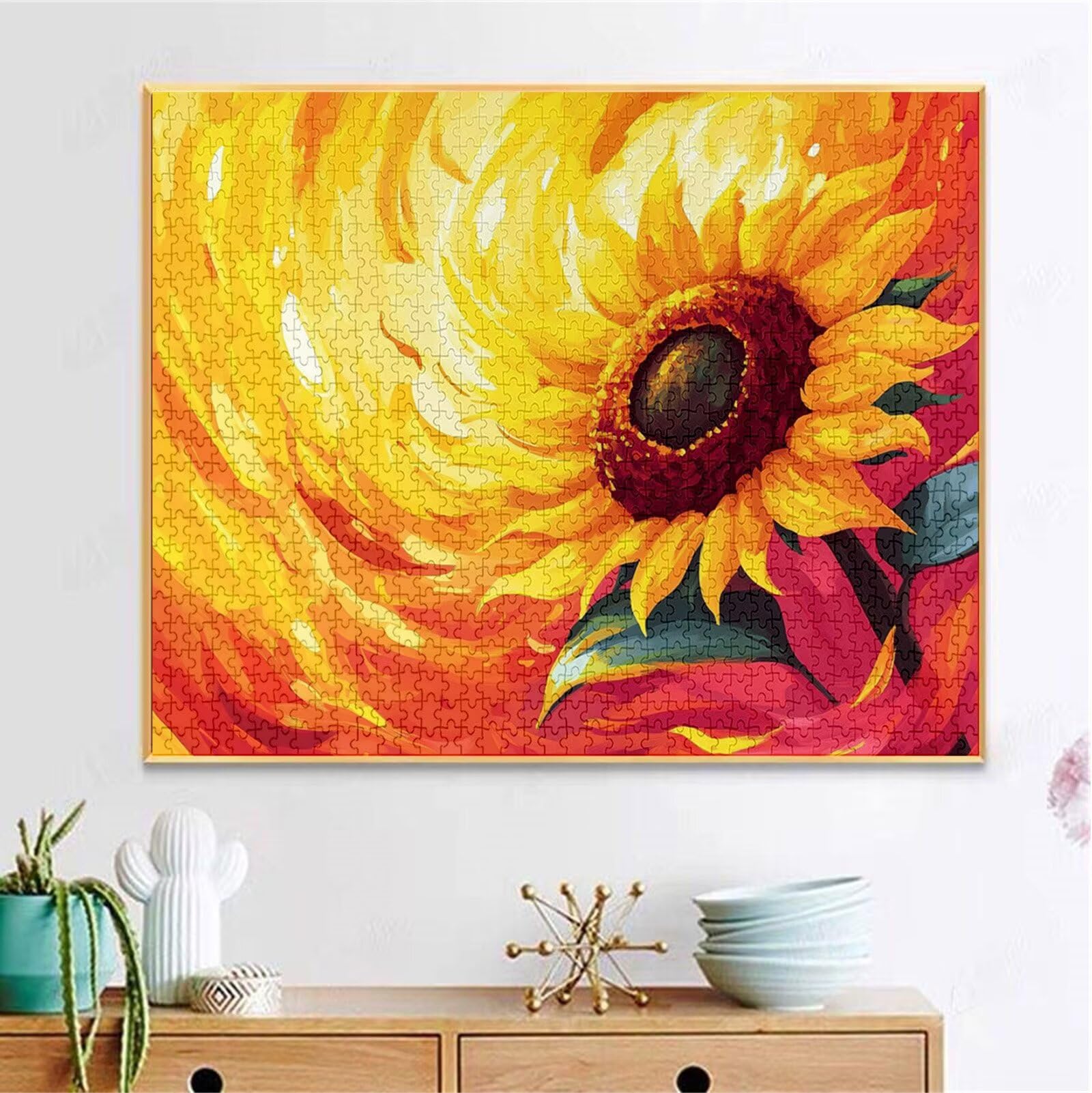 Puzzle 5000 Pezzi, 3 4 5 Anni Puzzle Girasole 6 7 8 Anni Giochi Educativi Sostenibili Con Motivi Per Adulti Da Gioco in Legno Di Alta Qualità Jigsaw Fiore per Gioco Familiare, 2026 Regalo Natale H-305