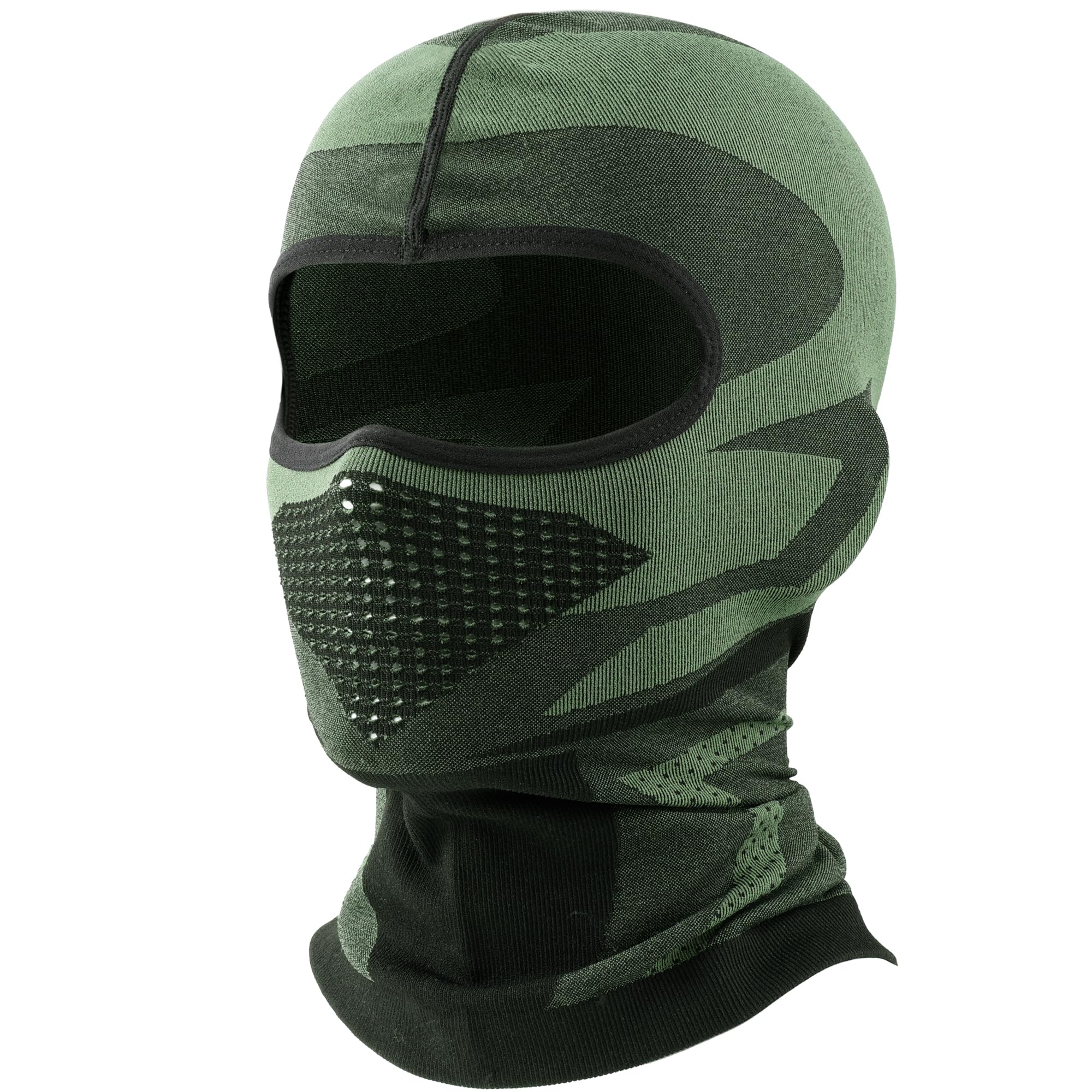 WTACTFUL Sturmhaube Motorrad Sommer Atmungsaktiv Vollgesichtsmaske Motorrad Maske für Herren Damen Winter Fahrrad Snowboarden Grün