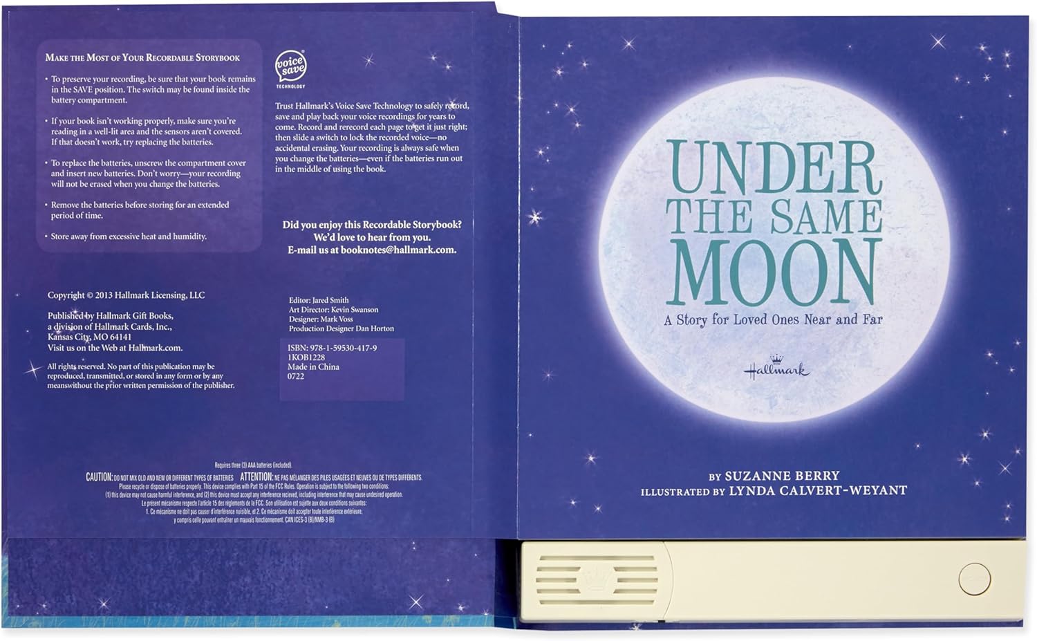 Hallmark Under The Same Moon Recordable Storybook