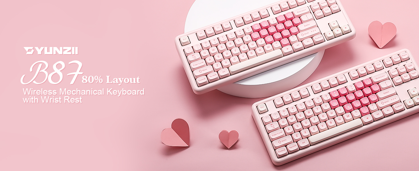 Amazon.com: YUNZII B87 Wireless Mechanical Keyboard,QMK/VIA