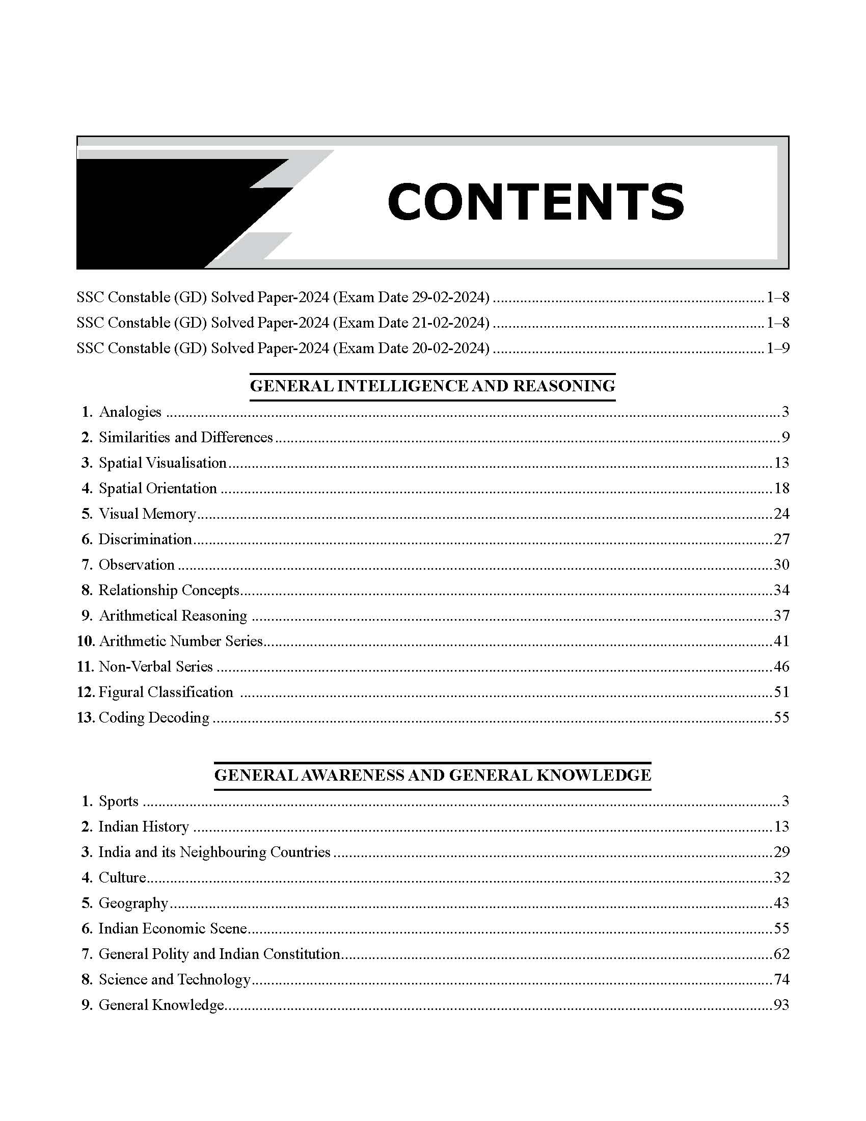 SSC GD Constable Recruitment Exam 2025 Complete Study Guide (Solved Paper + Practice Set) | CAPFs BSF CISF CRPF SSB ITBP Assam Rifles Sepoy in NCB NIA and SSF) or All Government Competitive Exams 2