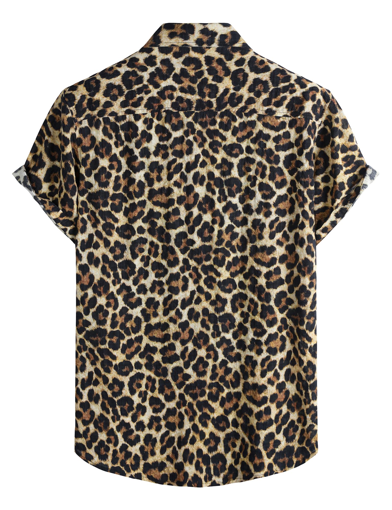 PARKLEES Chemise hawaïenne boutonnée à manches courtes pour homme - Chemise d'été décontractée vintage légère