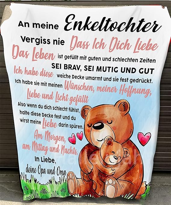 Hallelujah Personalisierte Fleecedecke An Meine Enkelin Brief