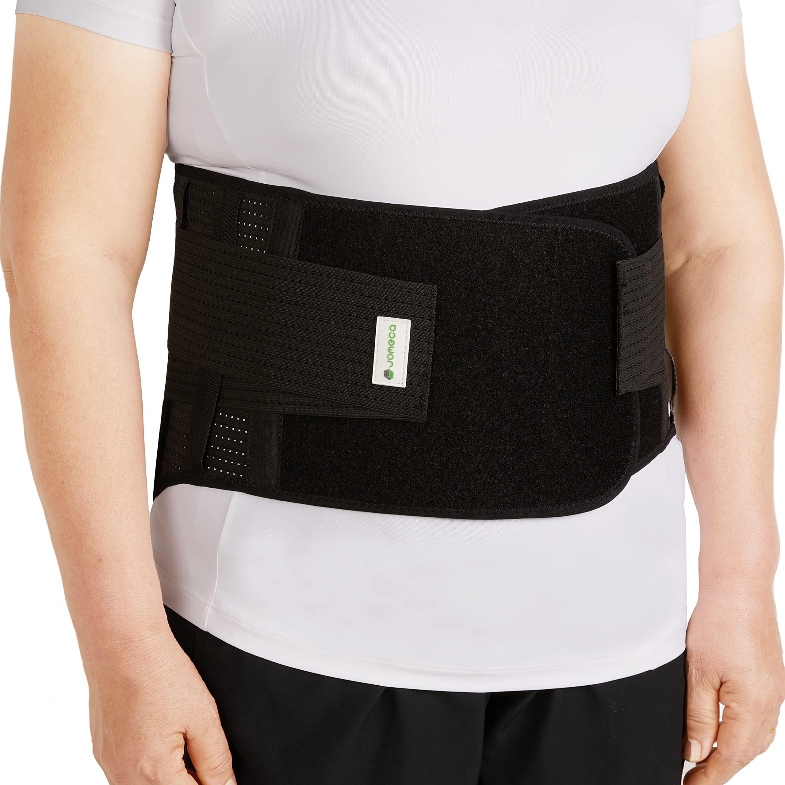JOMECA Plus Size Lower Back Brace - Extra Large Waist & Hip Support Belt - Pain Relief for Sciatica Nerve, Herniated Disc, Low Lumbar Ache - Double Compression Fit Oversize Men and Women (X-Large)