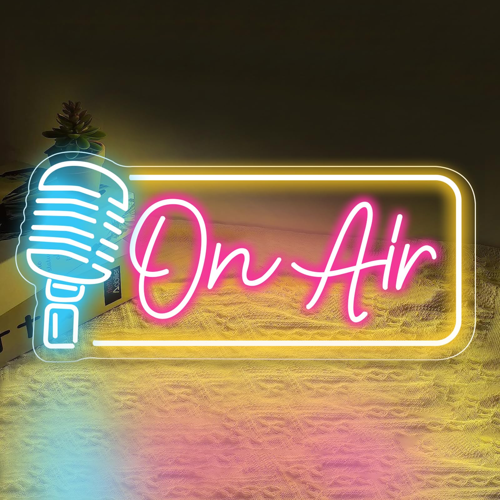 ON AIR Neon Sign On Air LED Night Lights USB Powered Decorative Signs for Room Bar Pub Store Club Recording Gamers Man Cave Home Party Wall Art Decor — image 1