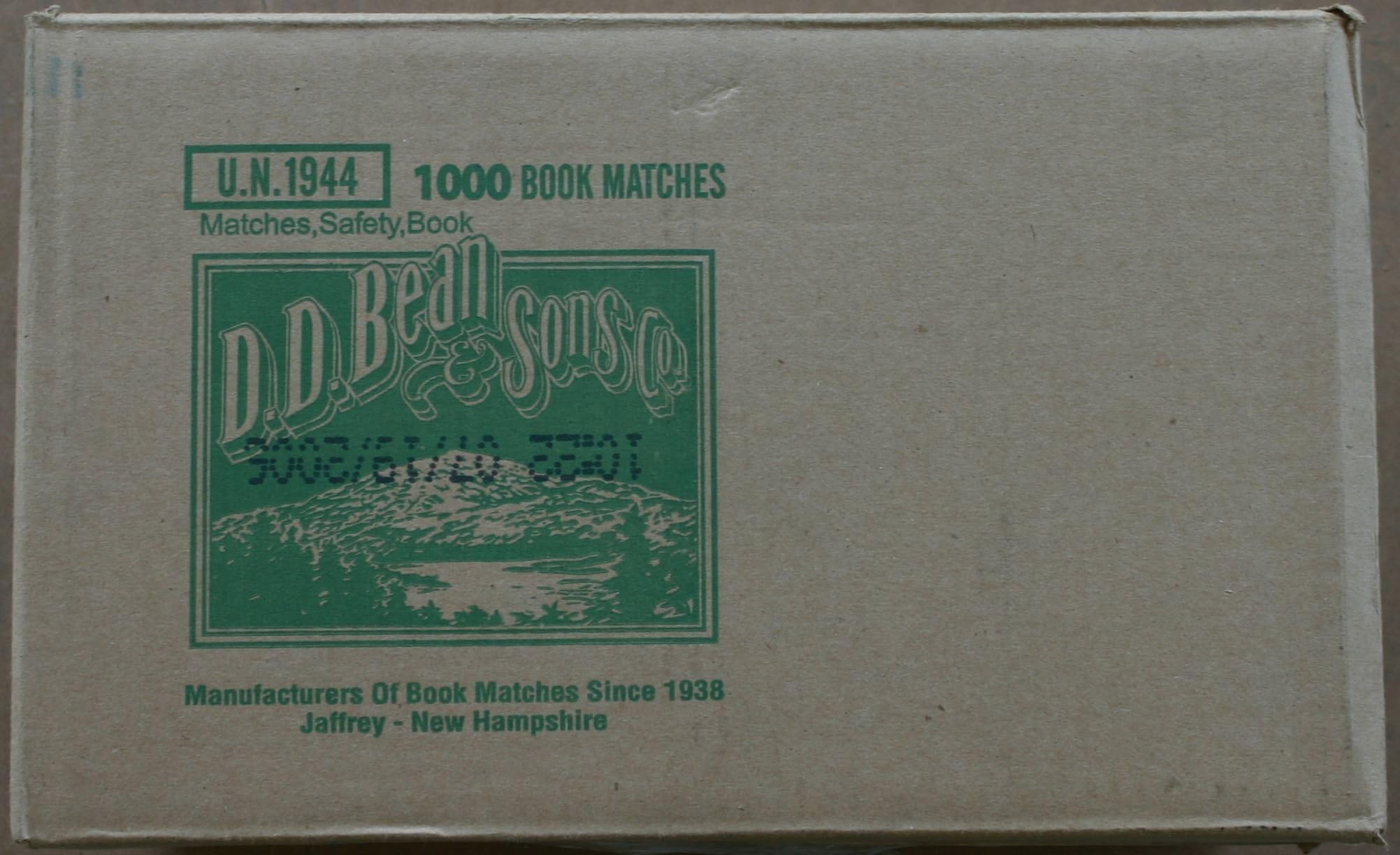 1000 Book Matches D.D. Bean & Sons co.