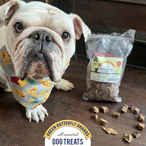 Miniatura 2 de Golosinas de carne de res para perros, fabricadas solo en Estados Unidos, puntas de carne de res carnosa y naturales, carne de res americana asada