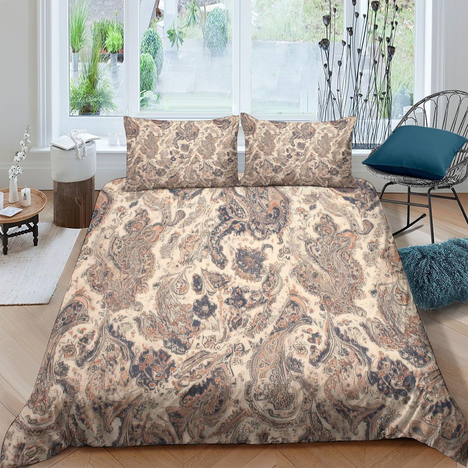 Ctjqhvkz Style-10 3D Printed Marble Texture Fitted Sheet Microfiber Soft Slip-Resistant Earth Pattern Mattress Cover For Bedroom Guest Room Decor Single（135X200cm）
