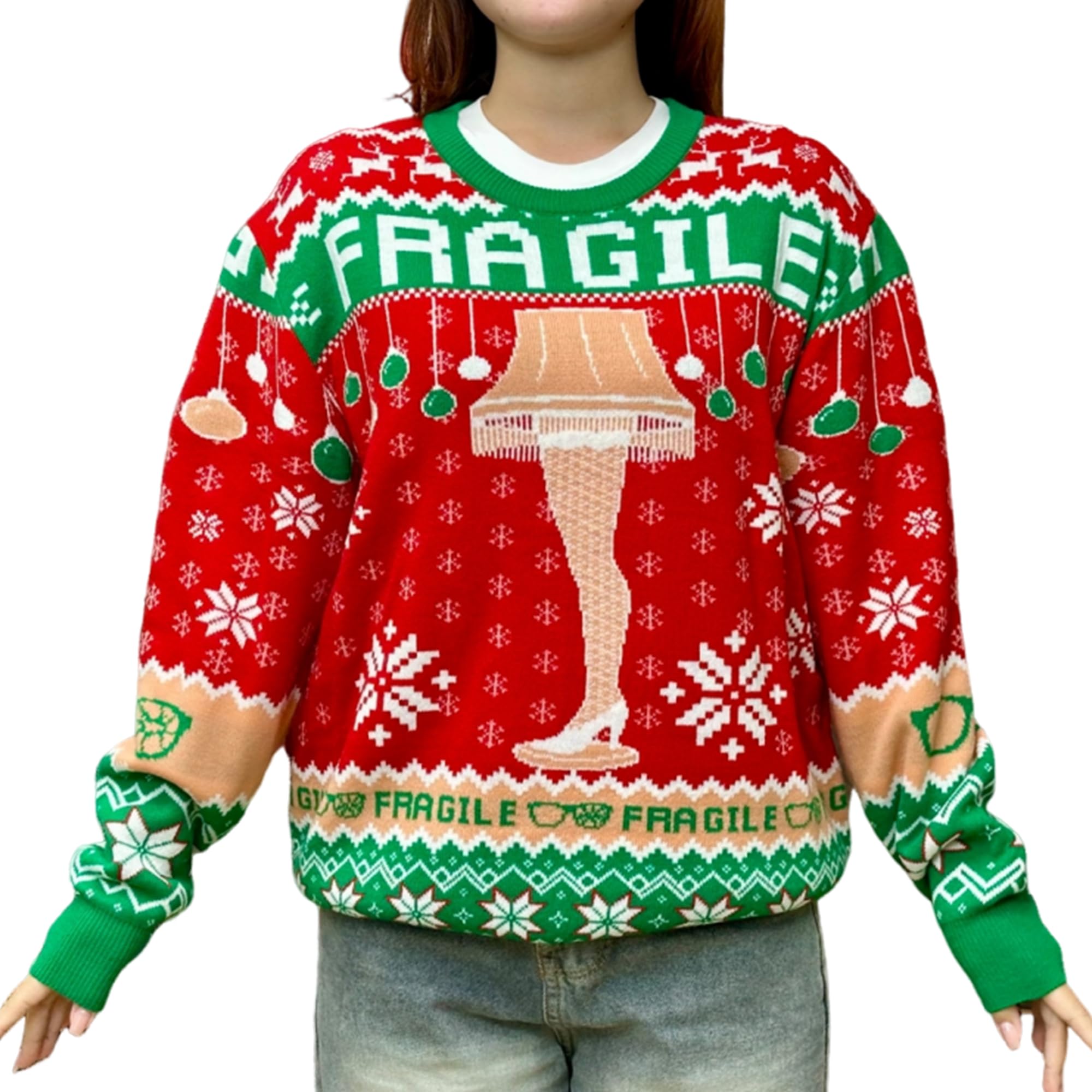 Leg Lamp Christmas Sweater Women - Star Santalorian Ugly Sweaters Men -