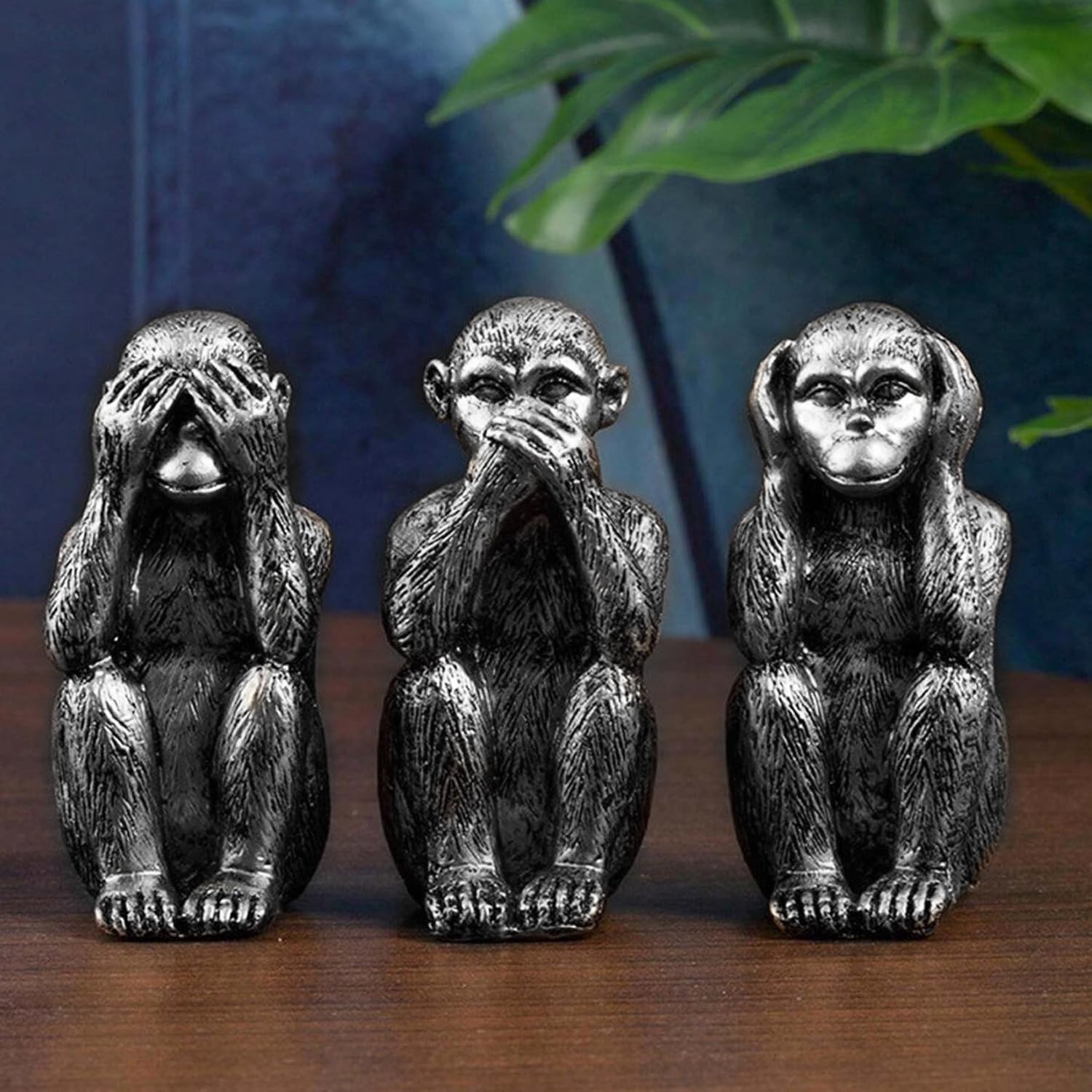 Buy TIED RIBBONS Set of 3 Miniature Monkey Different Poses Statue