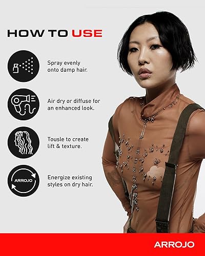 Miniatura 7 de Arrojo Wave Mist - Spray de sal marina sin sulfatos ni parabenos para el cabello, añade ondas de playa, volumen y sujeción ligera para todo tipo de